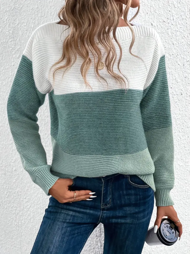 Sylvia™ - Elegant Long-Sleeve Sweater with Dropped Shoulders