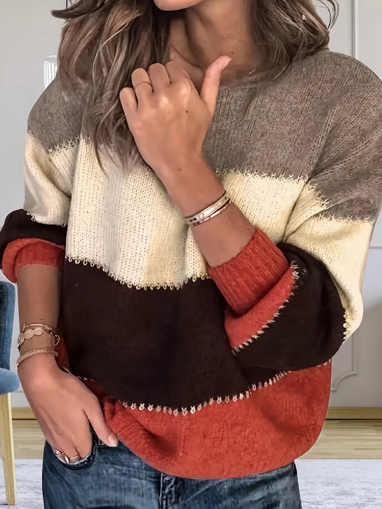 Sylvia™ - Color Block Sweater