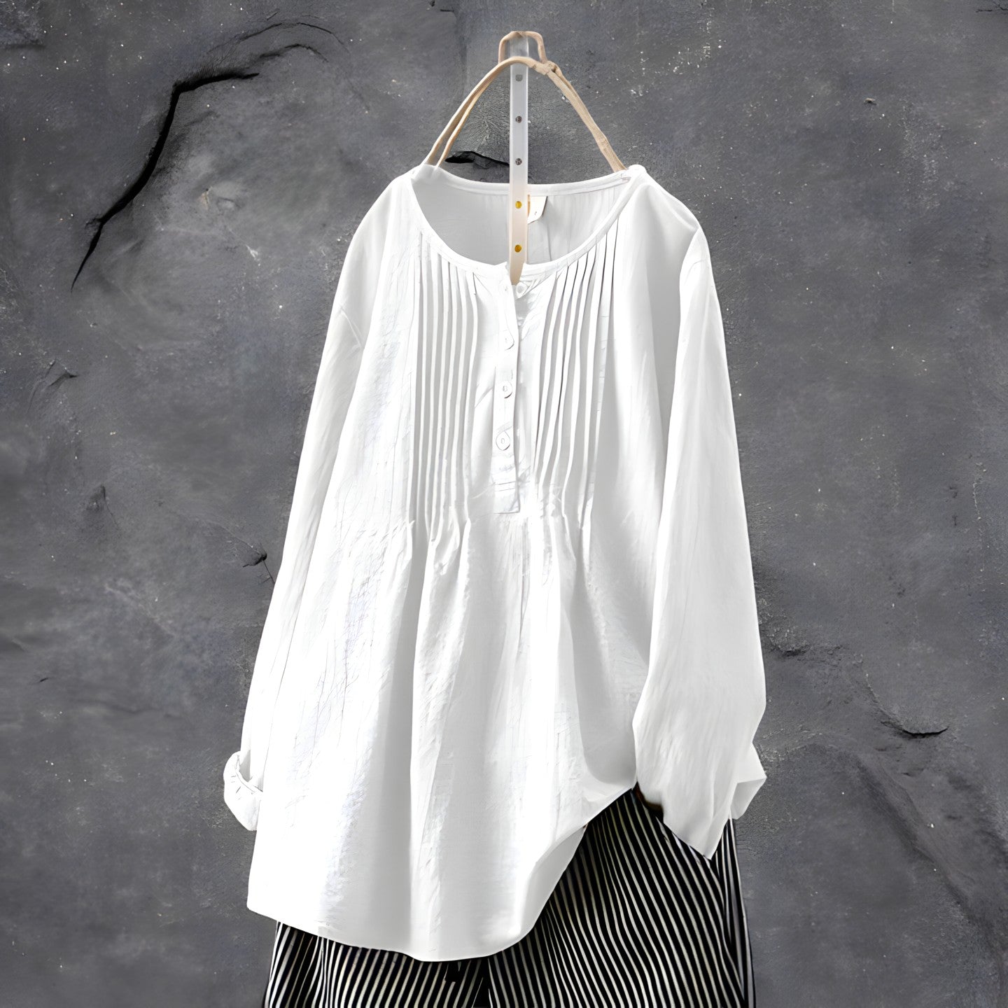 Sylvia™ – Pleated Button Blouse