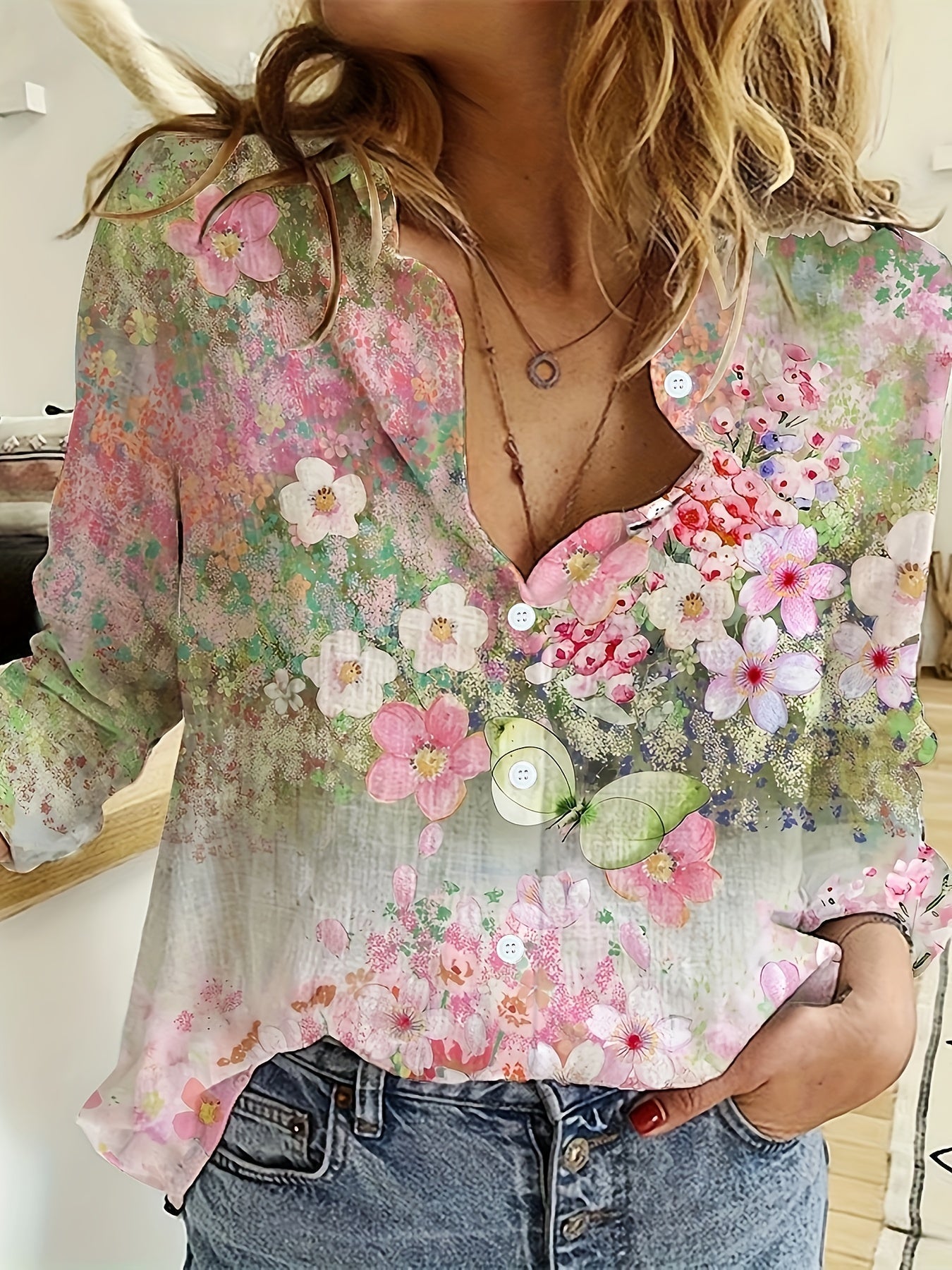 Sylvia™ – Floral Print Lightweight Shirt
