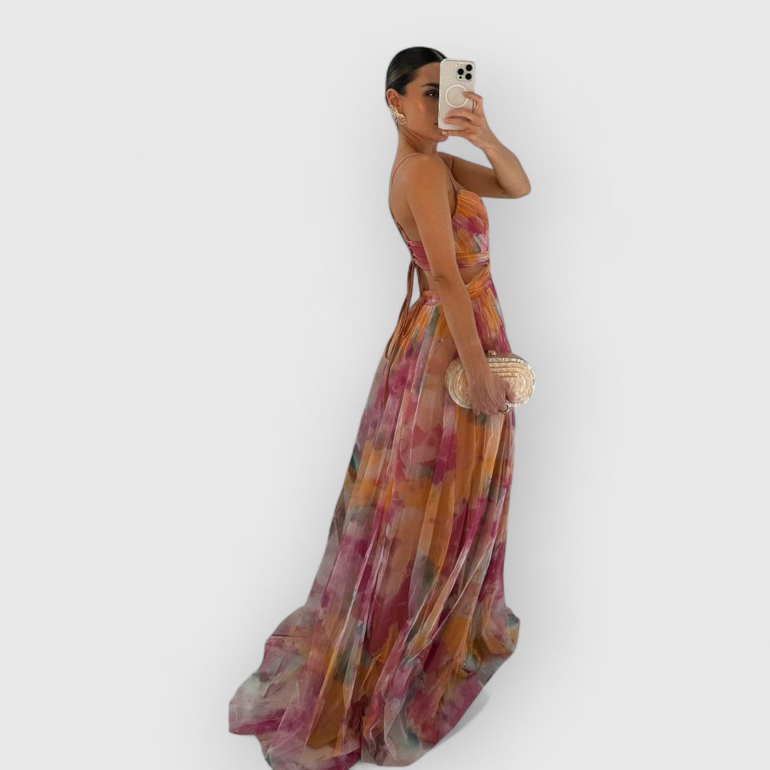 Sylvia™ – Draped Cut-Out Maxi Dress