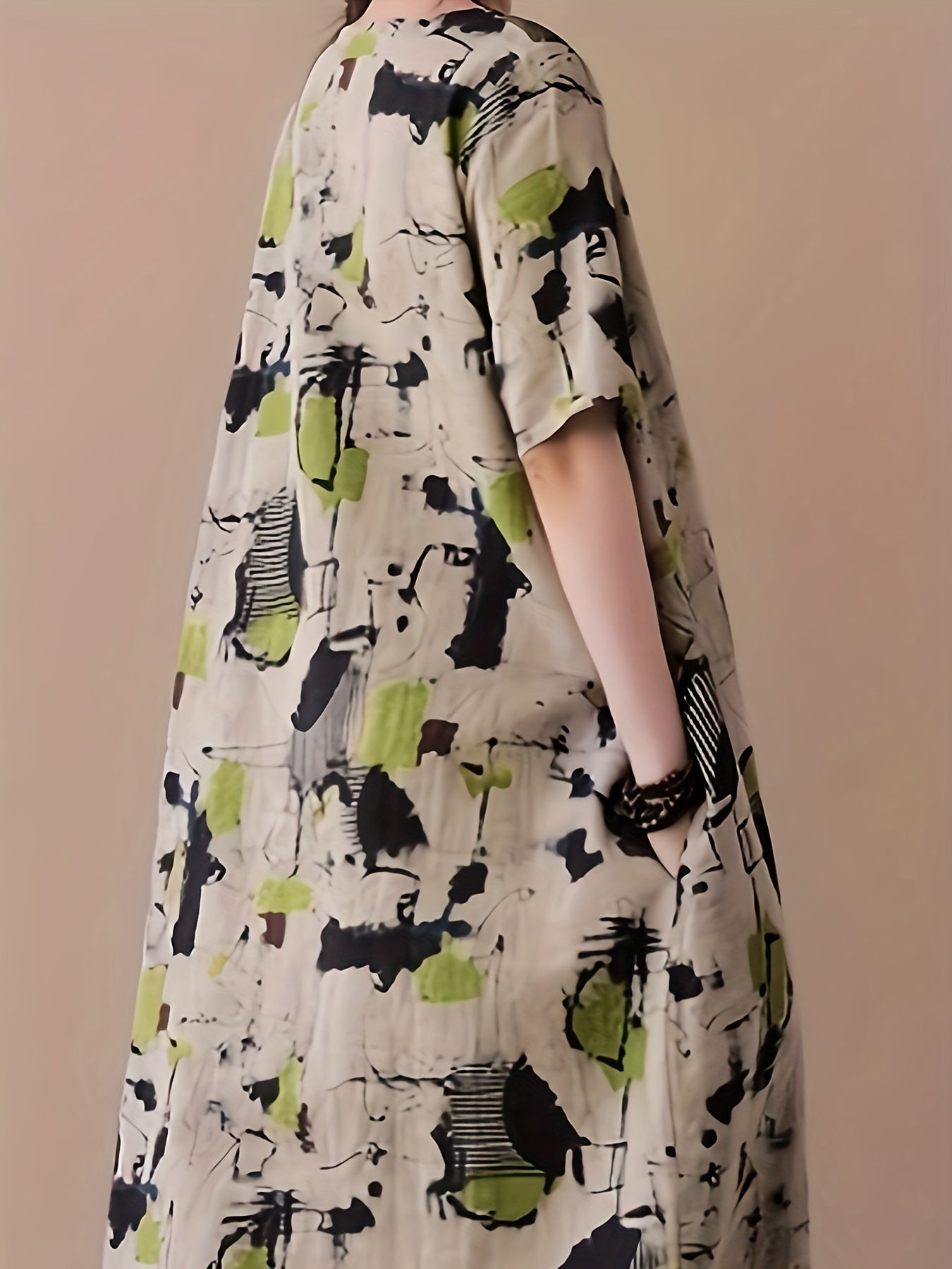 Sylvia™ – Abstract Print Midi Dress