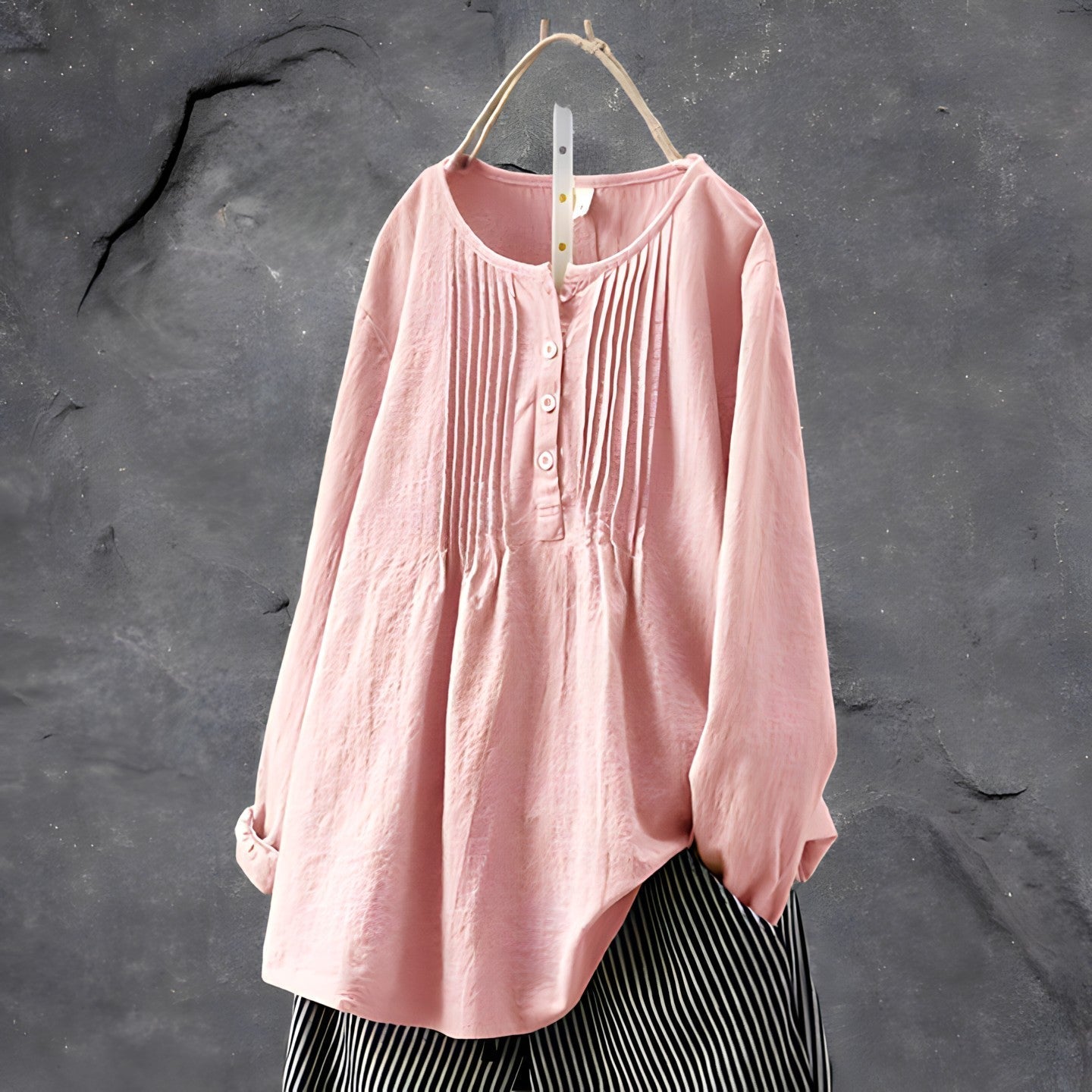 Sylvia™ – Pleated Button Blouse