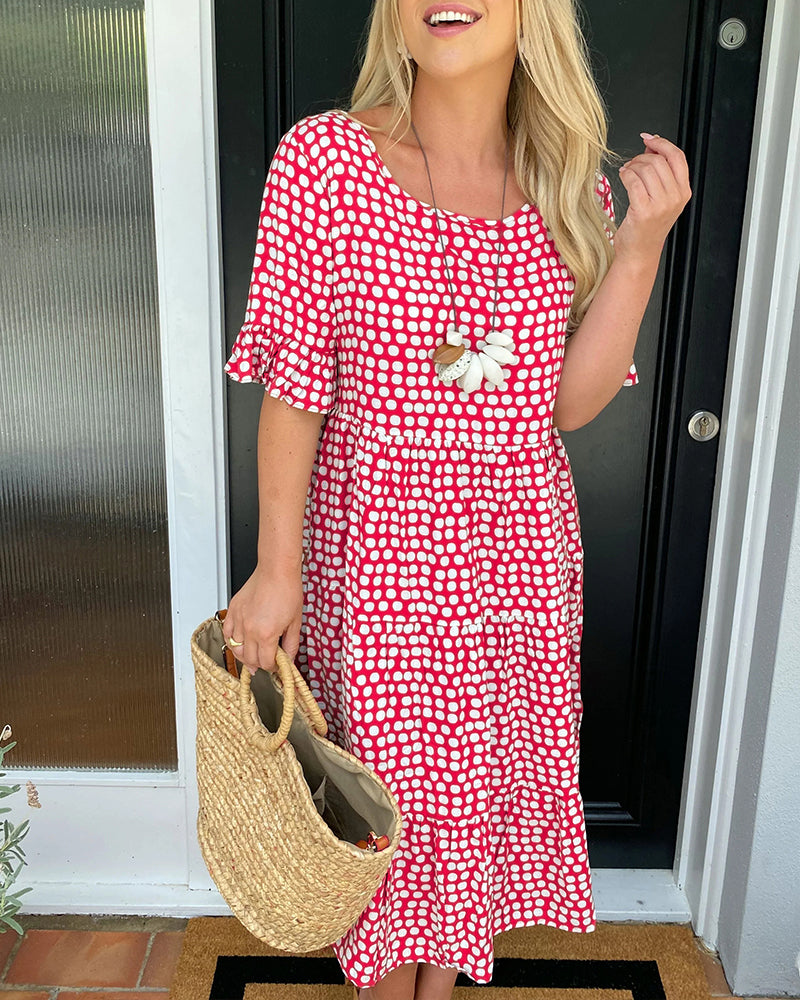 Sylvia™ – Polka Dot Ruffle Dress