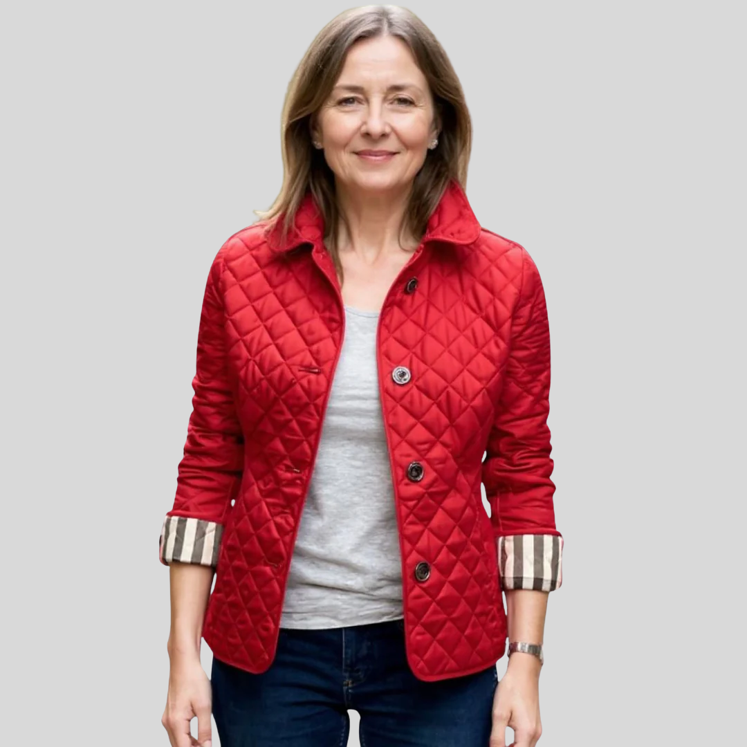 Sylvia™ | Quilted Jacket with Turned-Down Collar