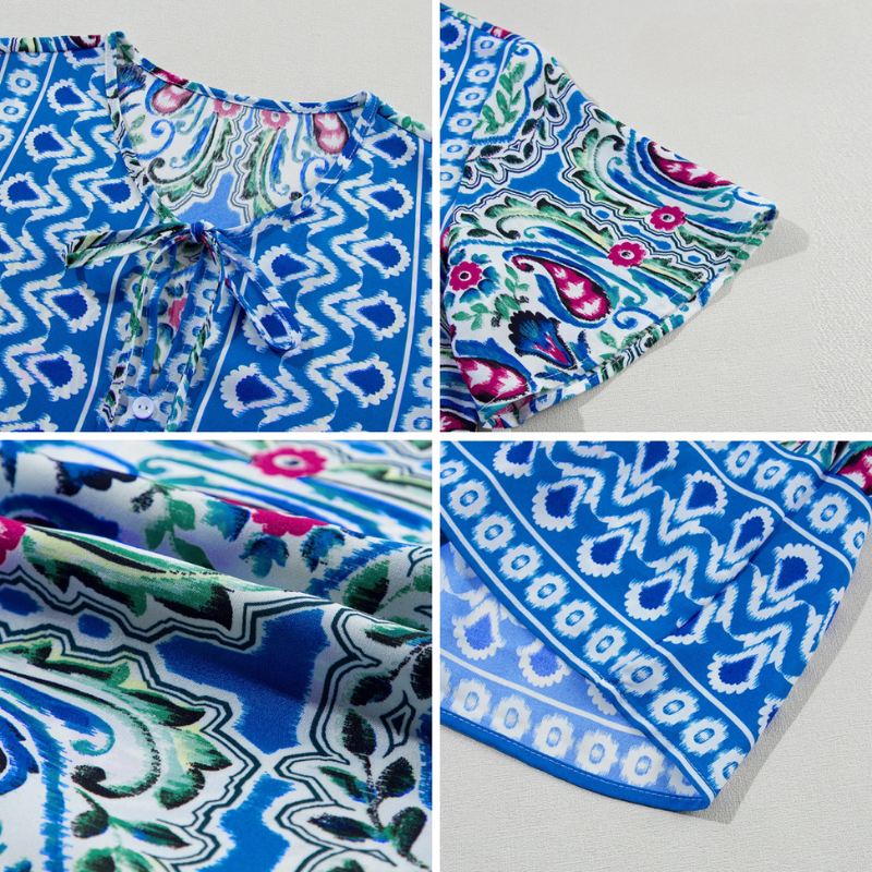 Sylvia™ – Printed Boho Tunic Dress