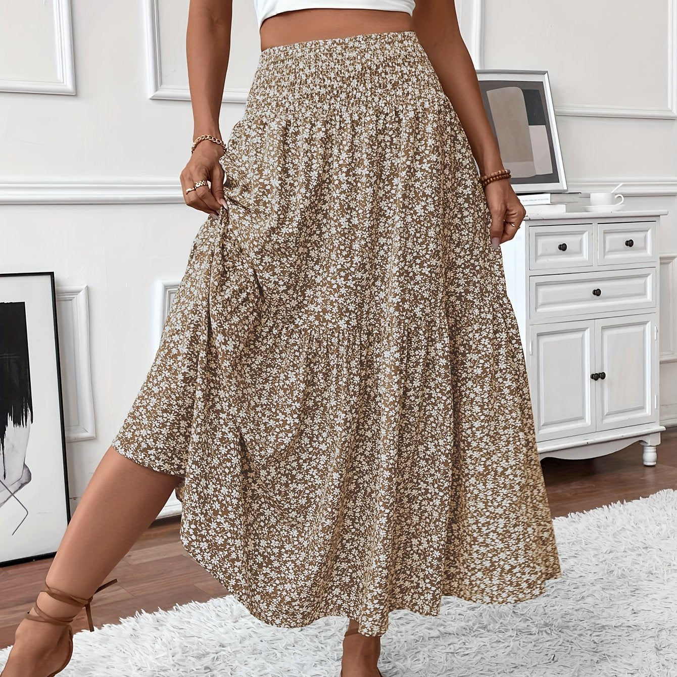 Sylvia™ – Tiered Floral Maxi Skirt