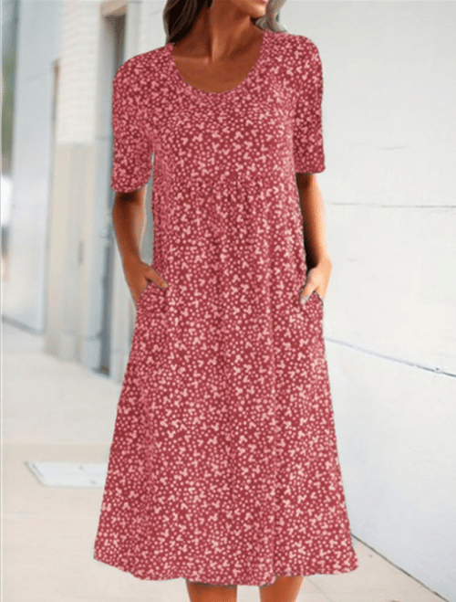 Sylvia™– Floral Pocket Midi Dress