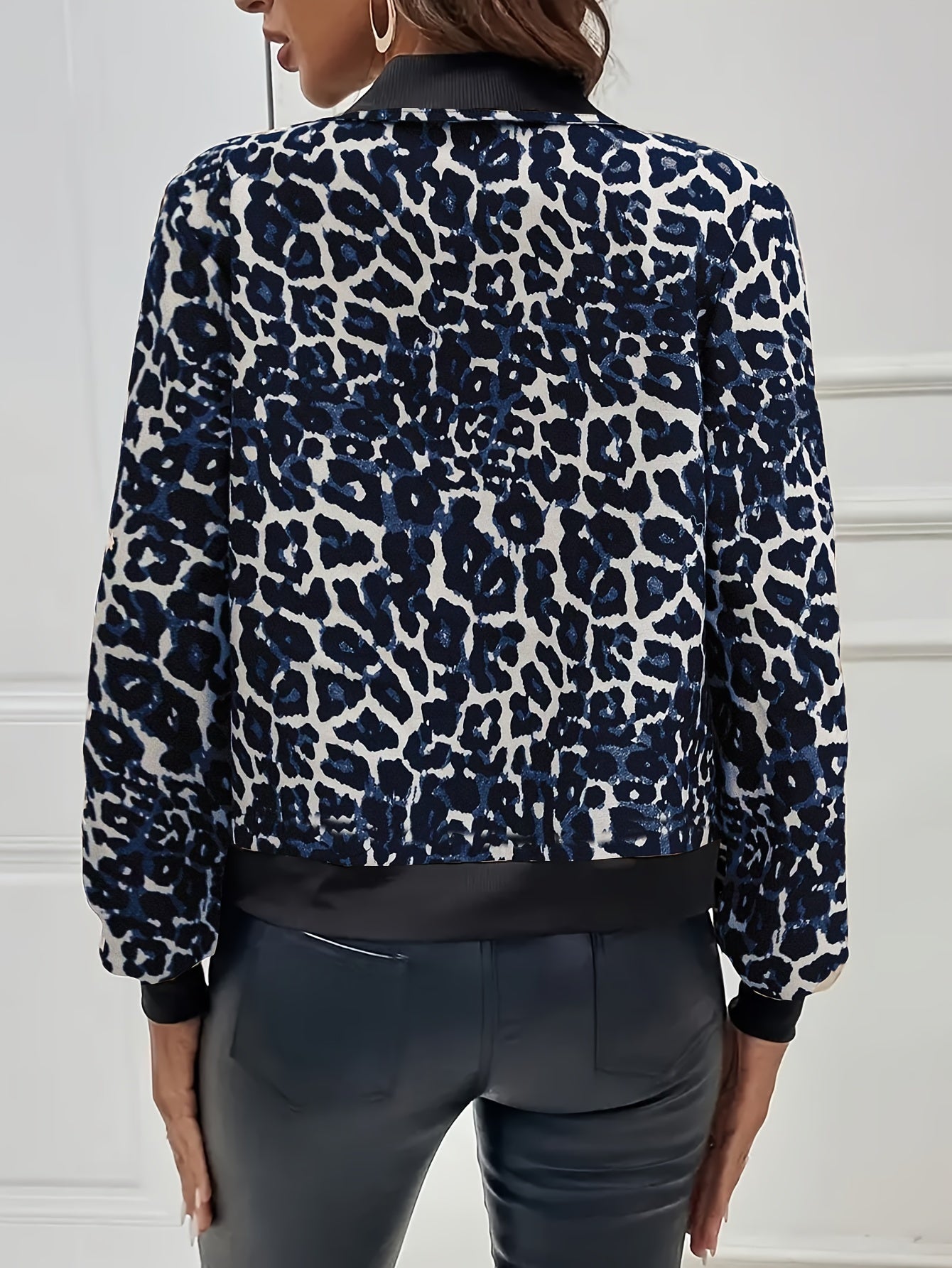 Sylvia™ - Leopard Print Zip-Up Jacket