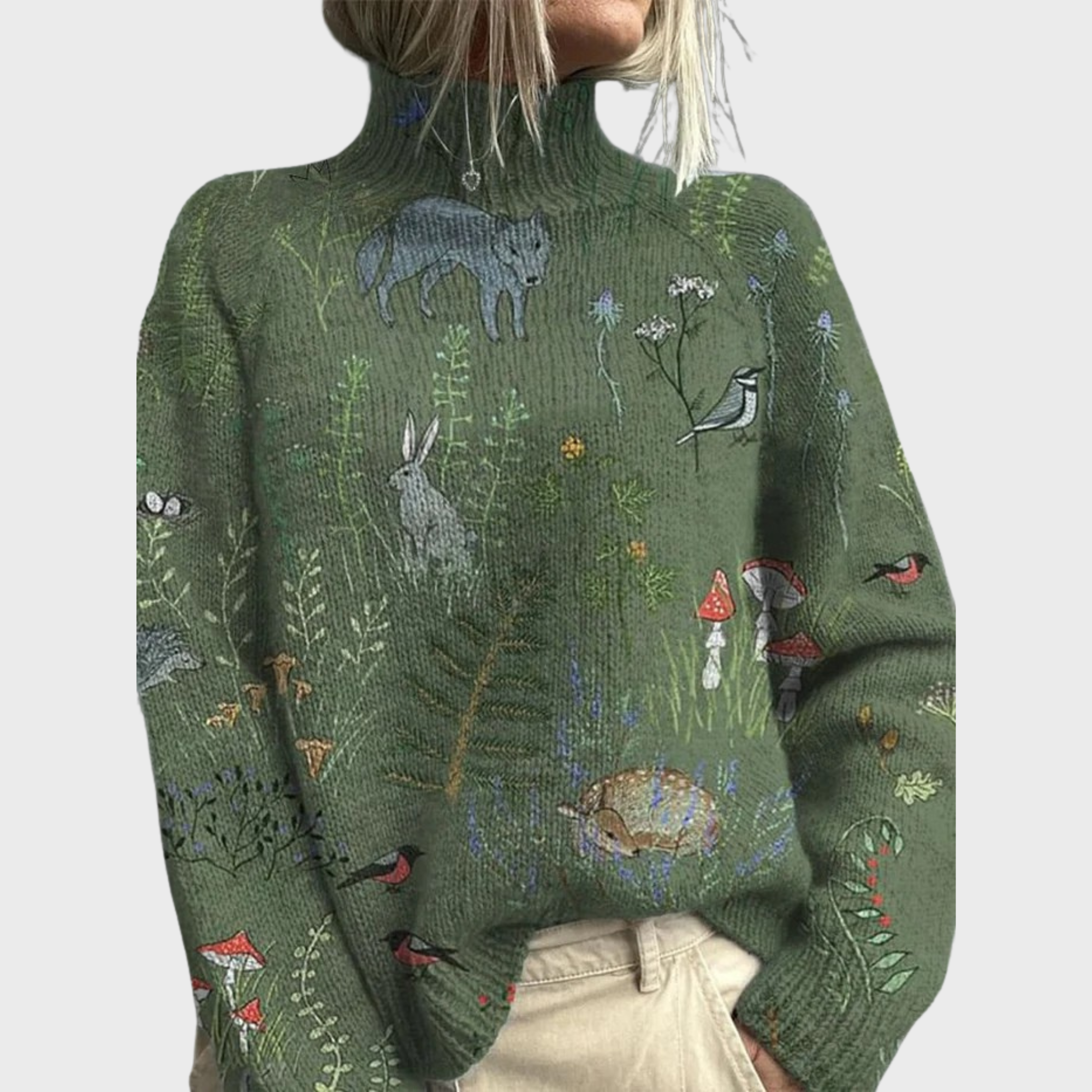 Sylvia™ | Cozy Forest Sweater