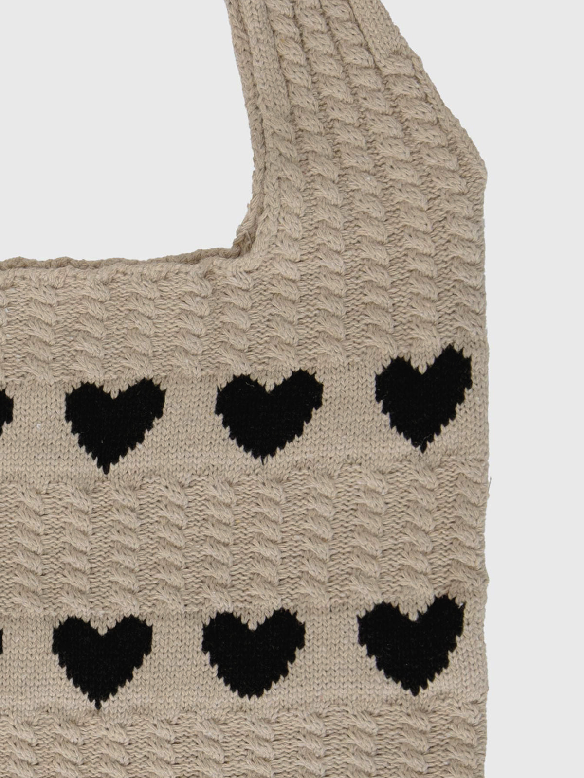 Sylvia™ Heart Pattern Knit Shoulder Bag