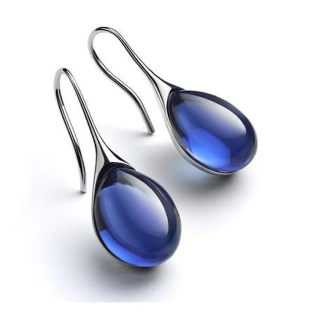 Sylvia™ - Crystal Drop Earrings in Gold and Silver