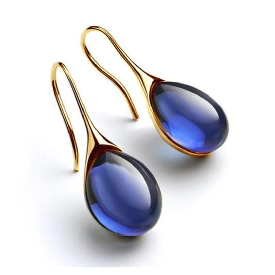 Sylvia™ - Crystal Drop Earrings in Gold and Silver