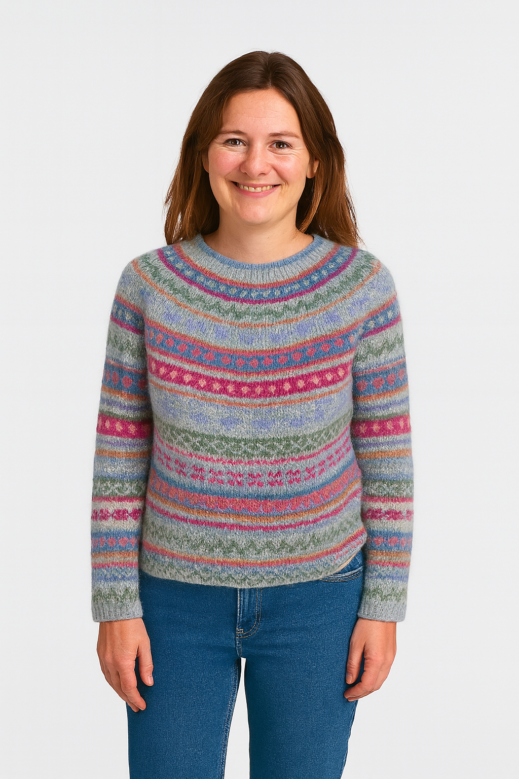 Sylvia™ | Colourful Vintage Fair Isle Knit for Cosy Days