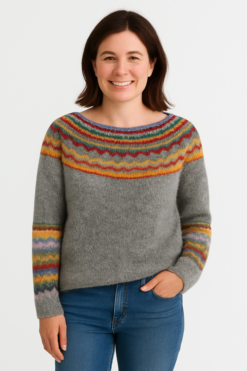 Sylvia™ | Retro Scandinavian knitted sweater