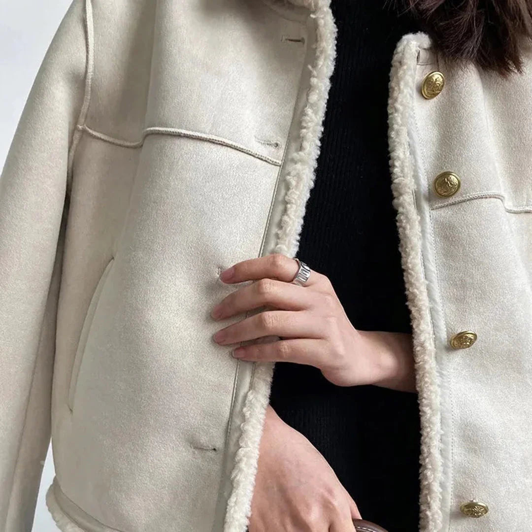 Sylvia™ - Shearling Button Jacket