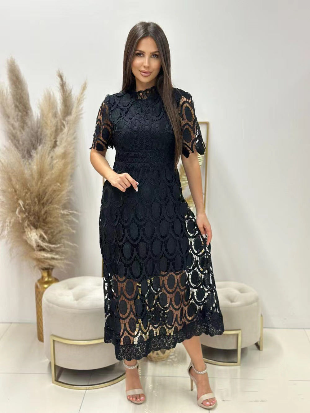 Sylvia™ – Lace Detail Maxi Dress