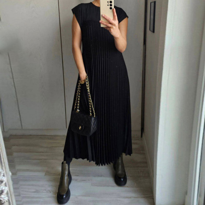 Sylvia™  – Pleated Sleeveless Maxi Dress