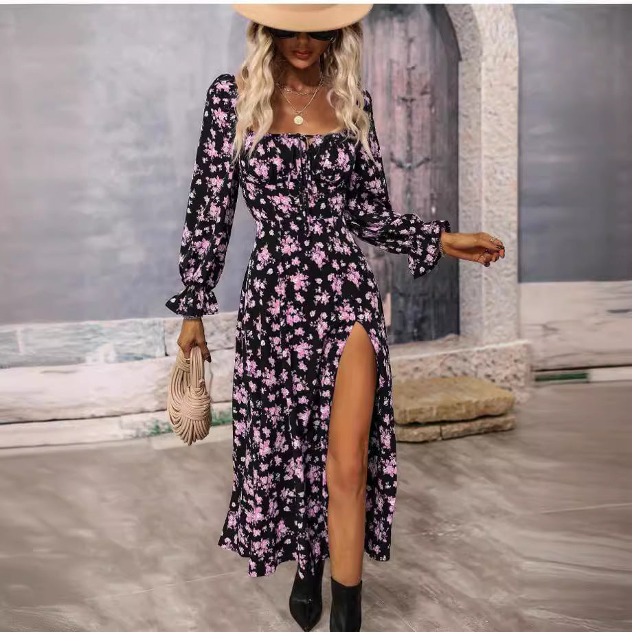 Sylvia™  – Romantic Floral Midi Dress