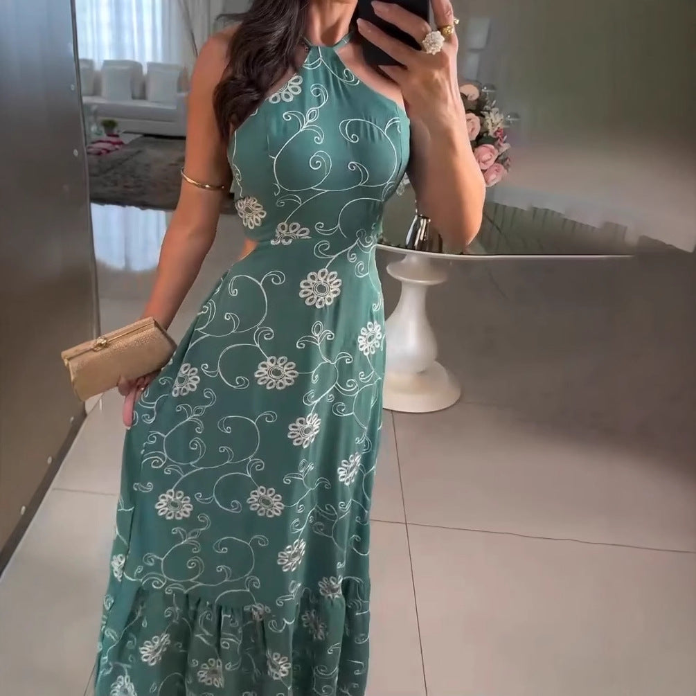 Sylvia™– Floral Embroidered Maxi Dress