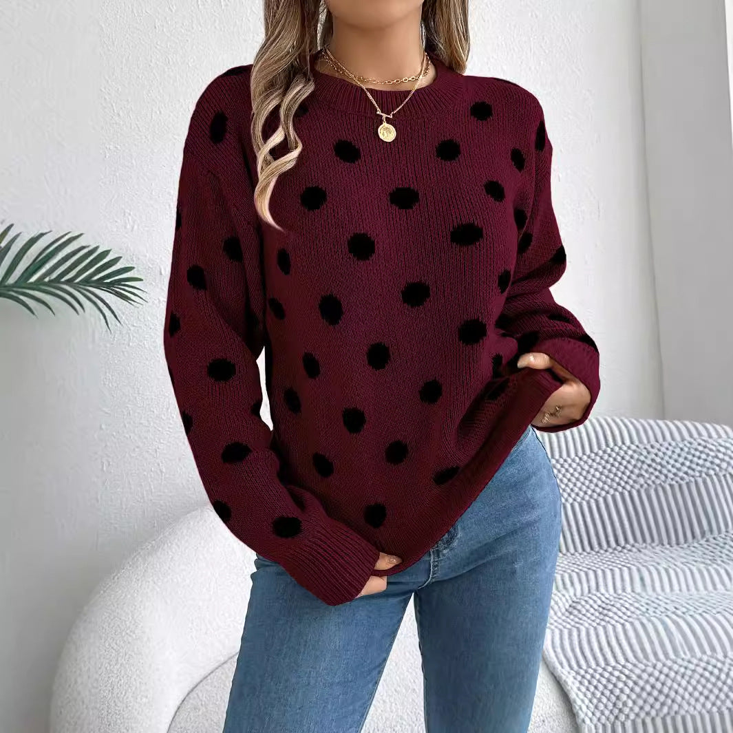 Sylvia™  – Polka Dot Knit Jumper