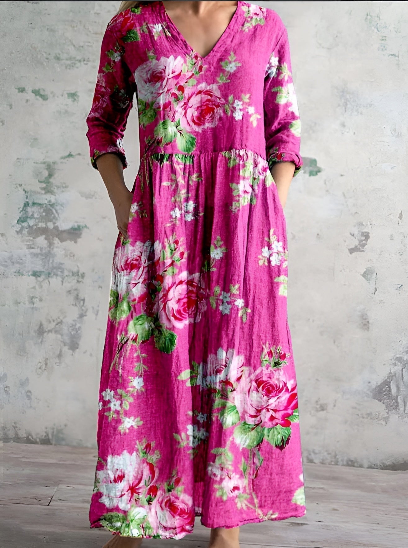 Sylvia™ – OldFlow Print Maxi Dress