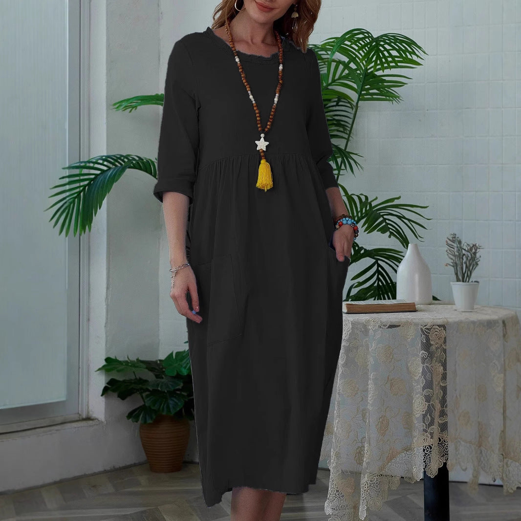 Sylvia™ – Relaxed Pocket Midi Dress