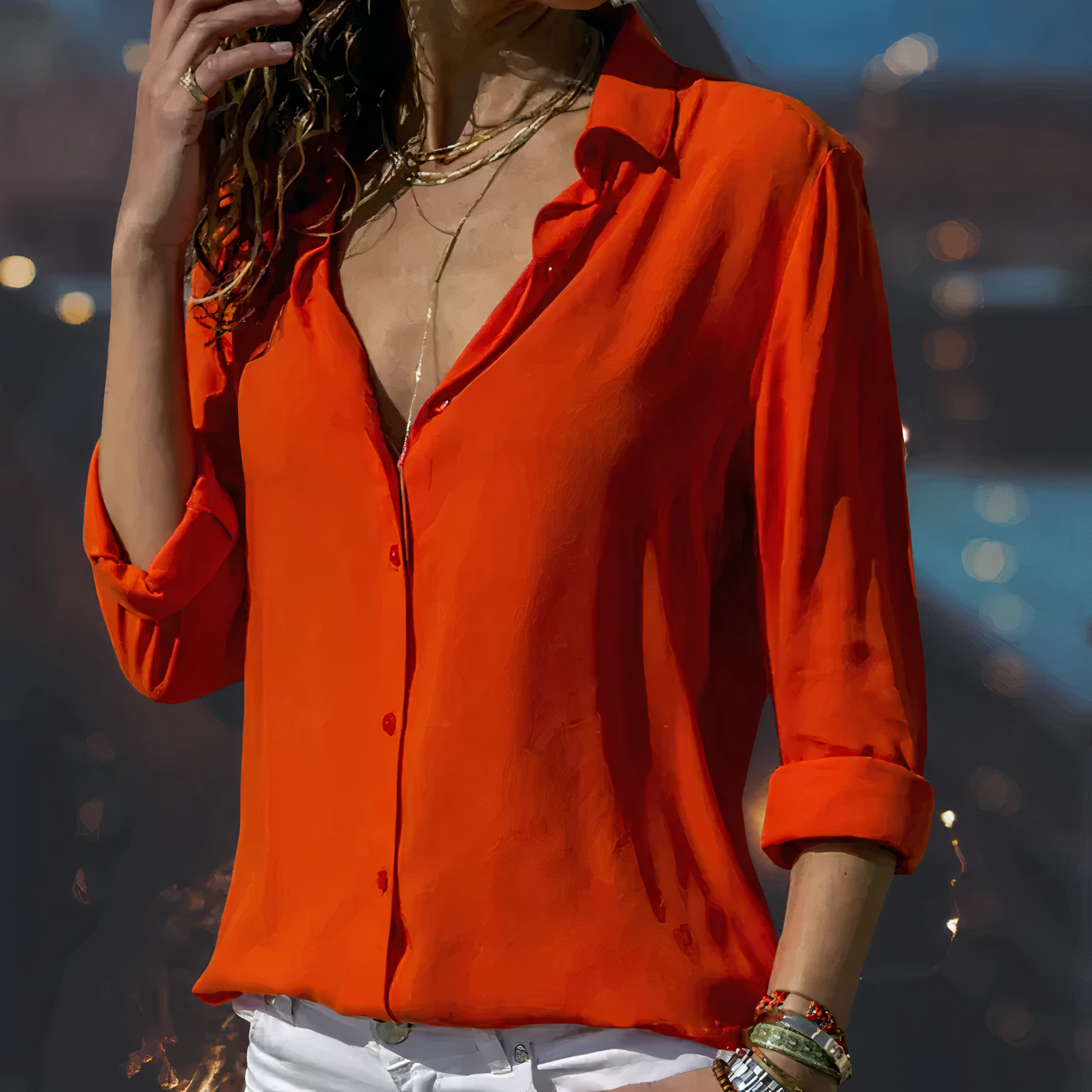 Sylvia™ | Graceful Chiffon Blouse for Women