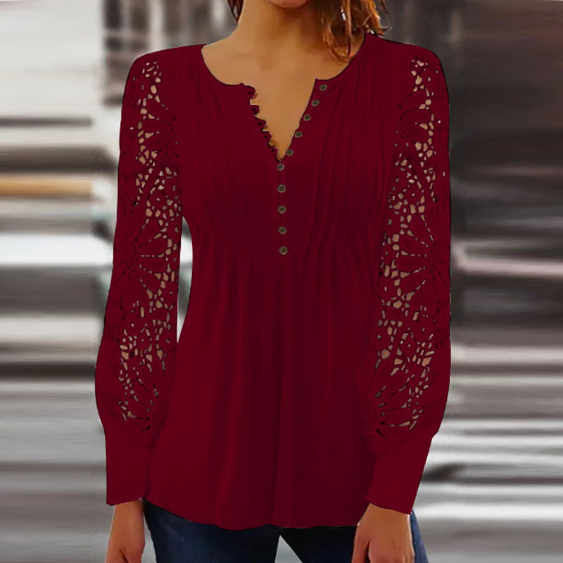 Sylvia™| Sophisticated Long-Sleeve Blouse