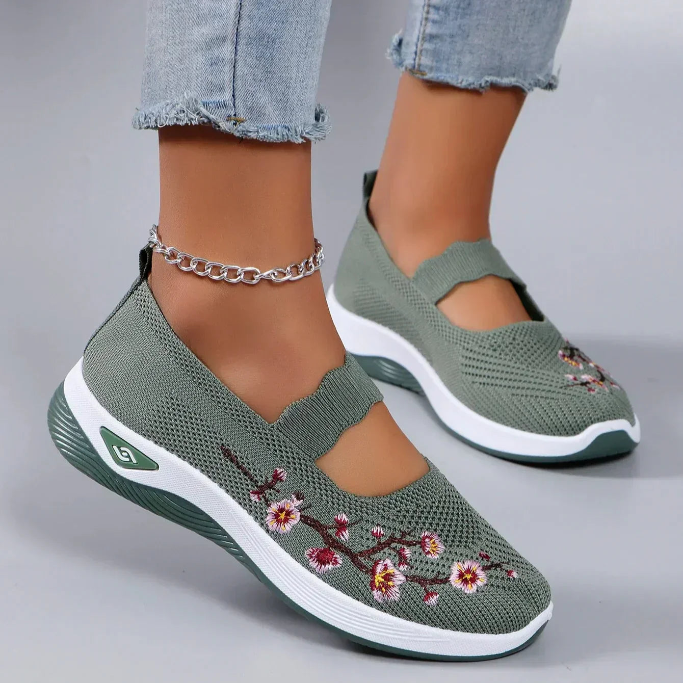 Sylvia™ – Embroidered Comfort Slip-Ons