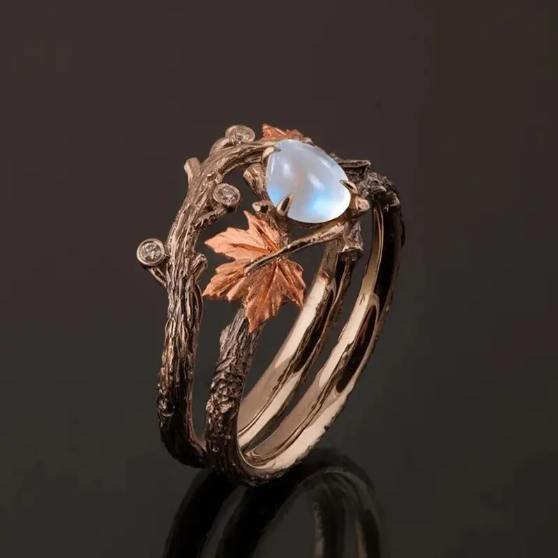 Sylvia™ - Nature Moonstone Ring