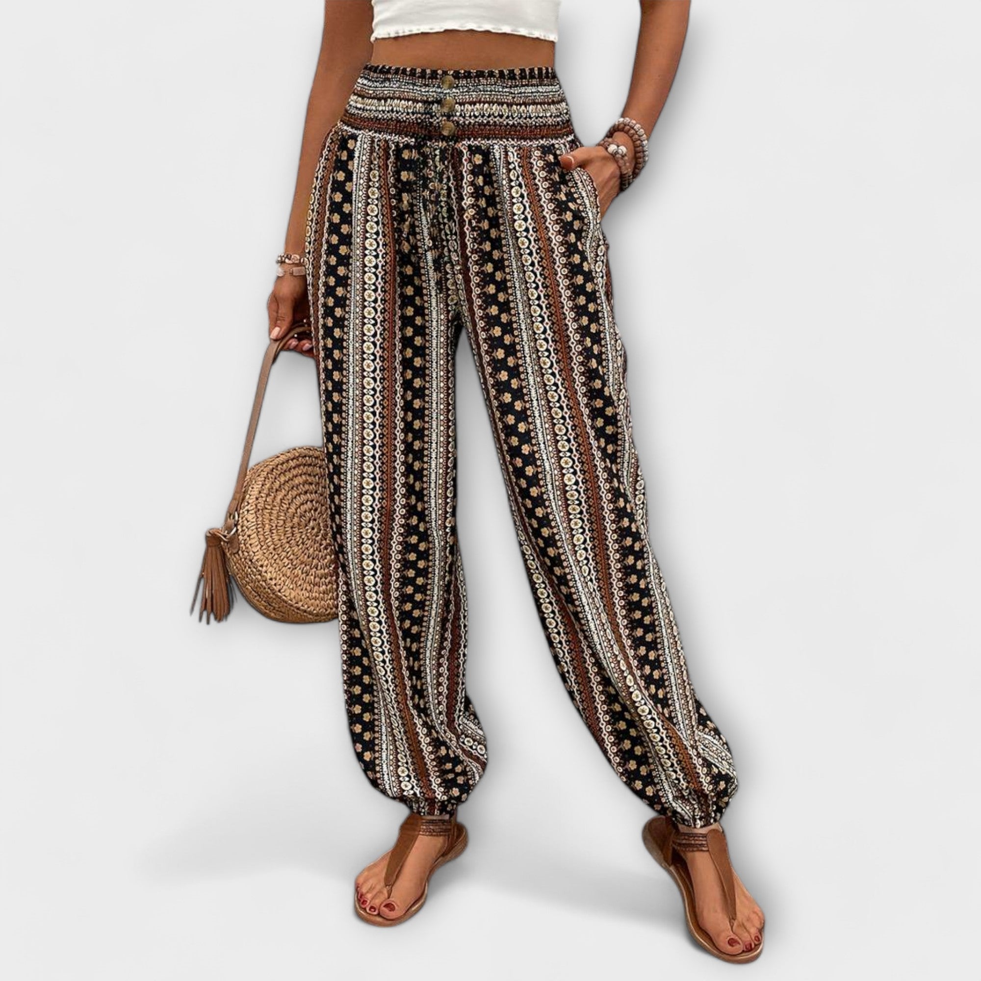 Sylvia™  - Trousers with Ethnic Graphic