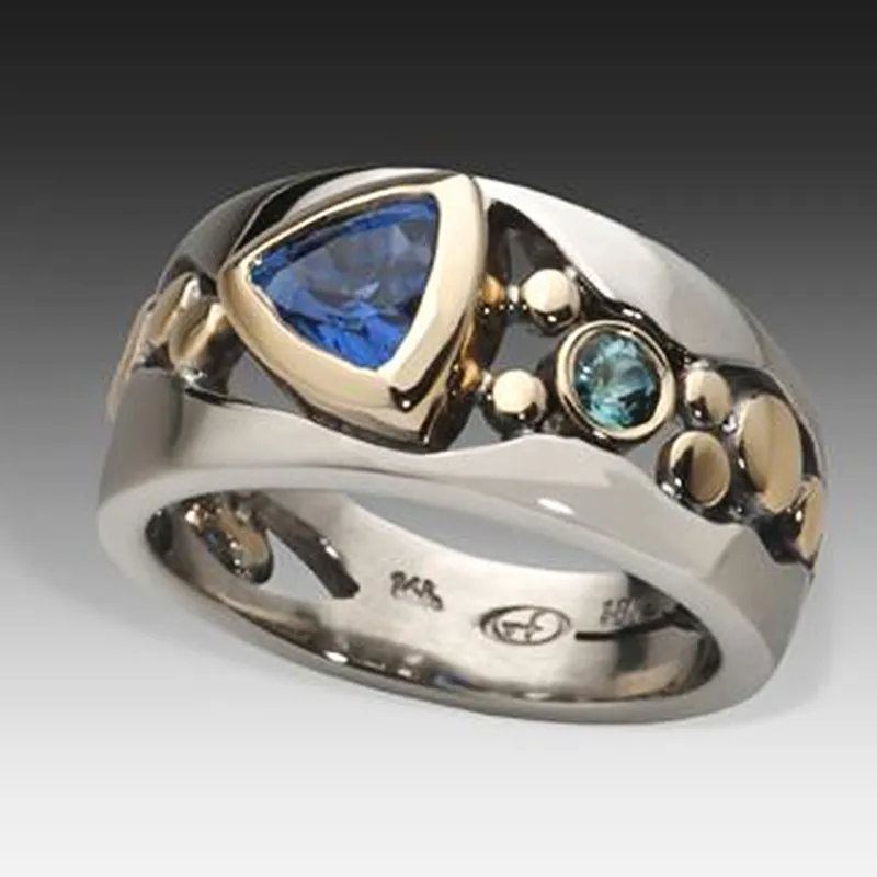 Sylvia™ - Vintage Blue Crystal Ring