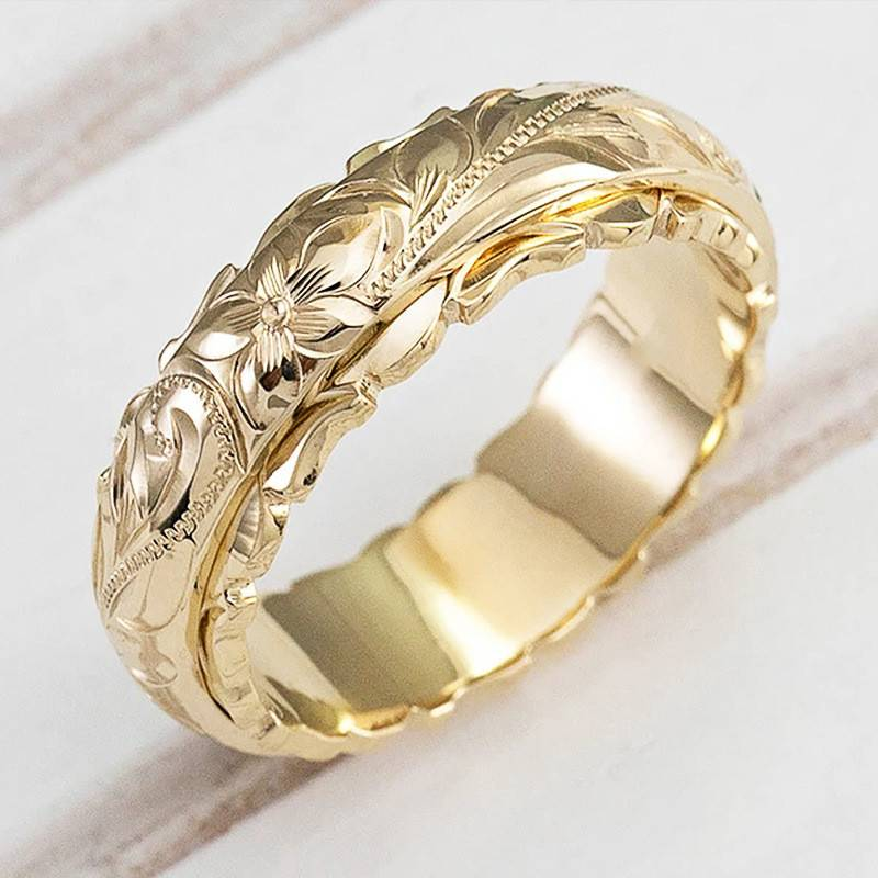 Sylvia™ - Vintage Gold Flower Ring