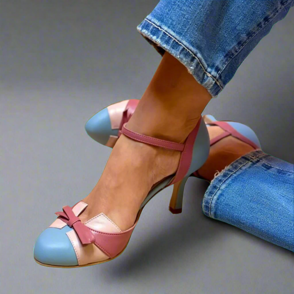 Sylvia™ – Bow Detail Mid Heel Shoes