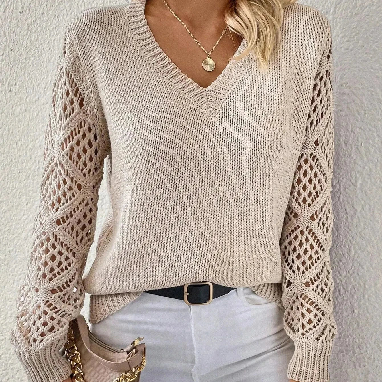 Sylvia™ Couture V-Neck Jumper
