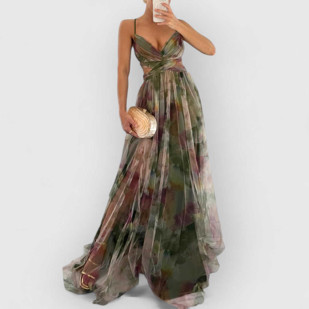 Sylvia™ – Draped Cut-Out Maxi Dress