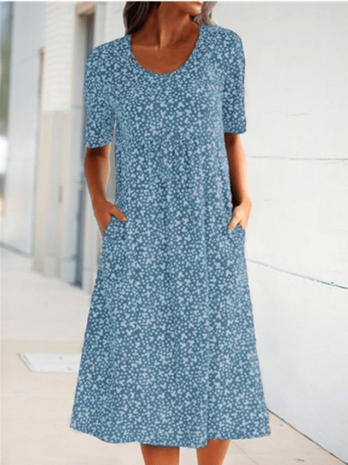 Sylvia™– Floral Pocket Midi Dress