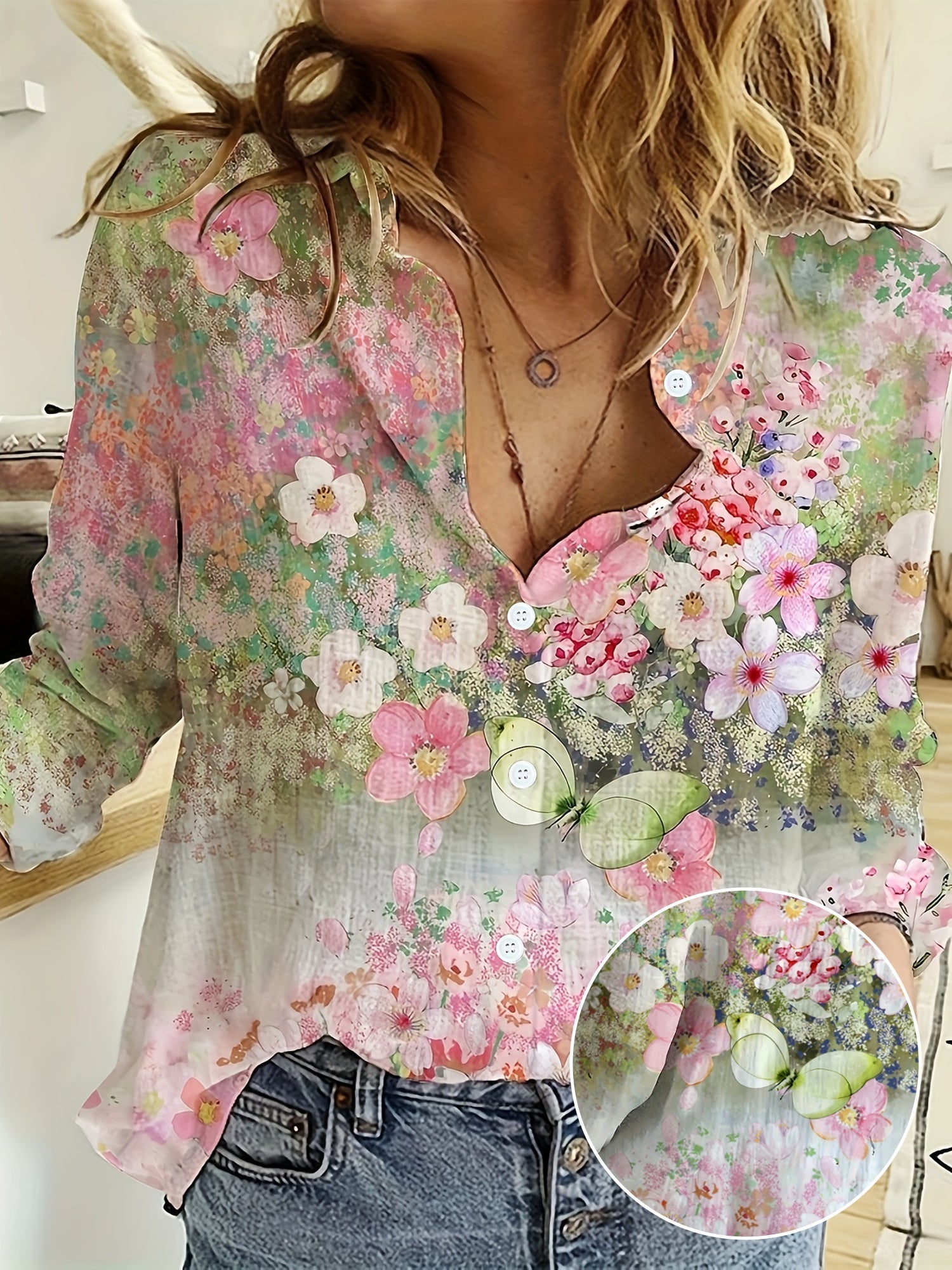 Sylvia™ – Floral Print Lightweight Shirt