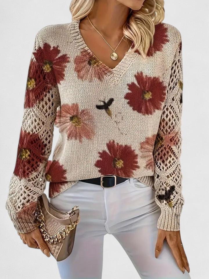 Sylvia™| Floral V-Neck Blouse