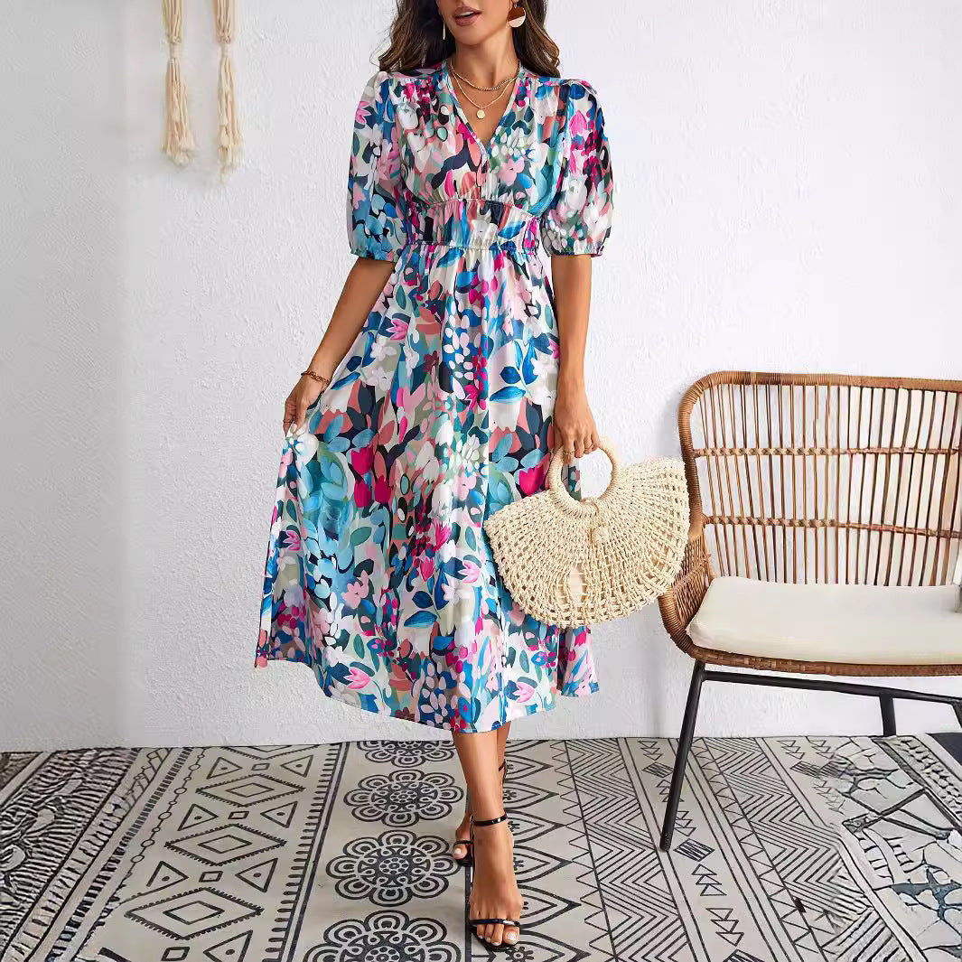 Sylvia™  – Garden Bloom Midi Dress
