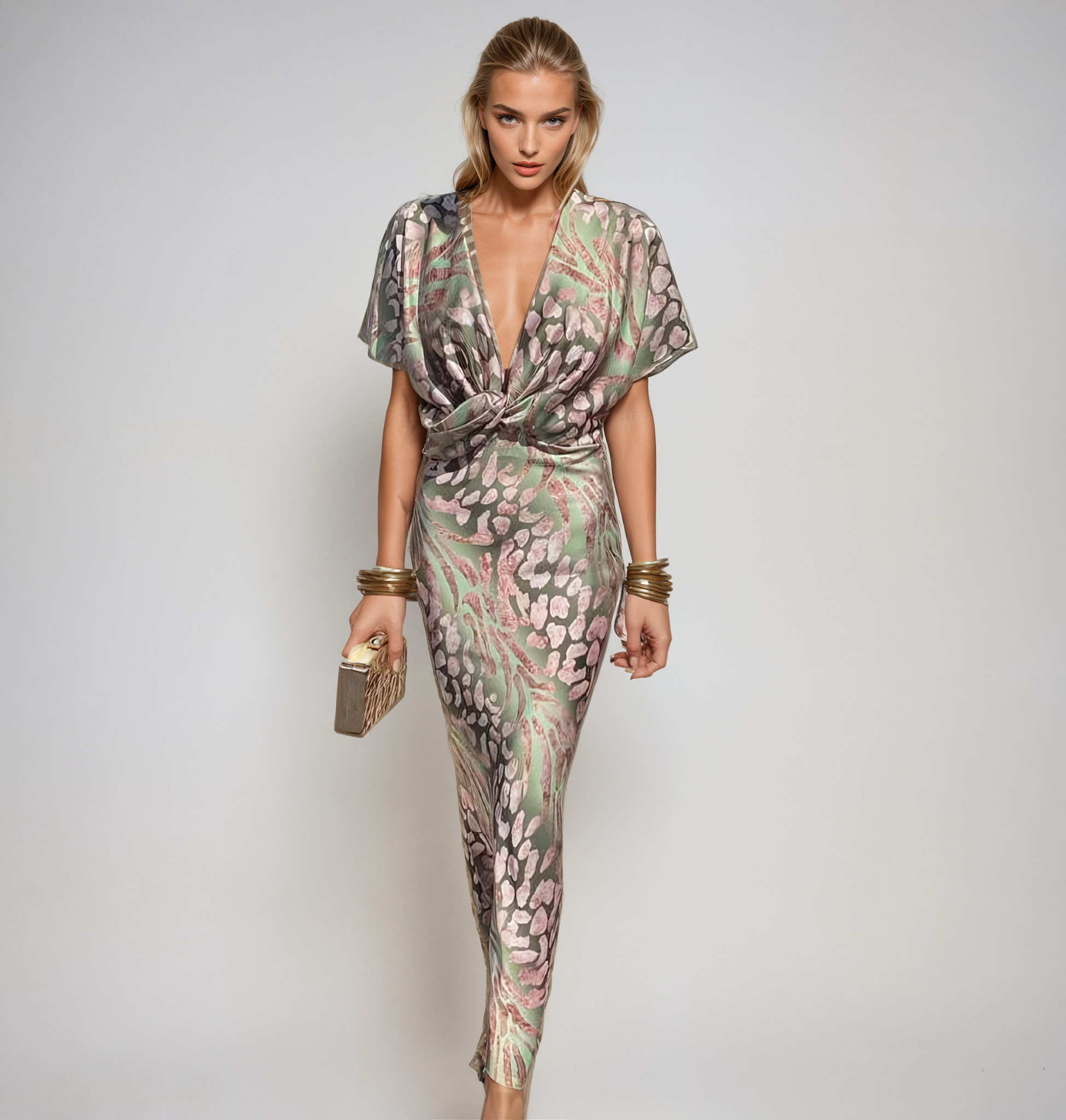 Sylvia™ – Knot-Front Maxi Dress