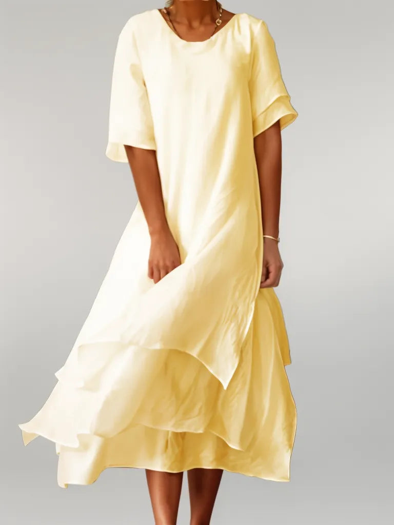 Sylvia™ – Layered Flowy Midi Dress