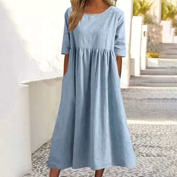 Sylvia™ – Relaxed A-Line Midi Dress