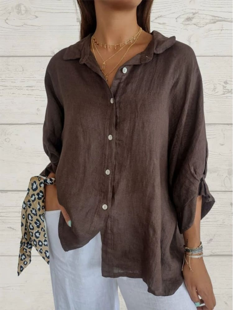Sylvia™ – Relaxed Button-Up Shirt