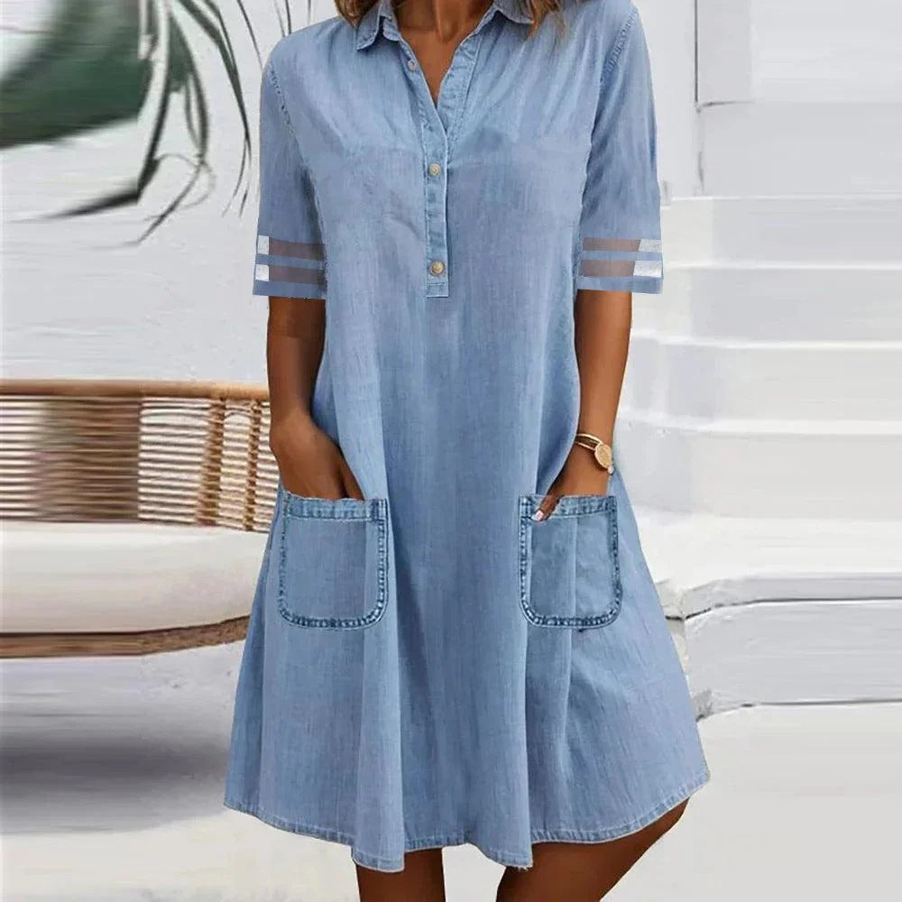 Sylvia™ – Relaxed Shirt Dress with Pockets