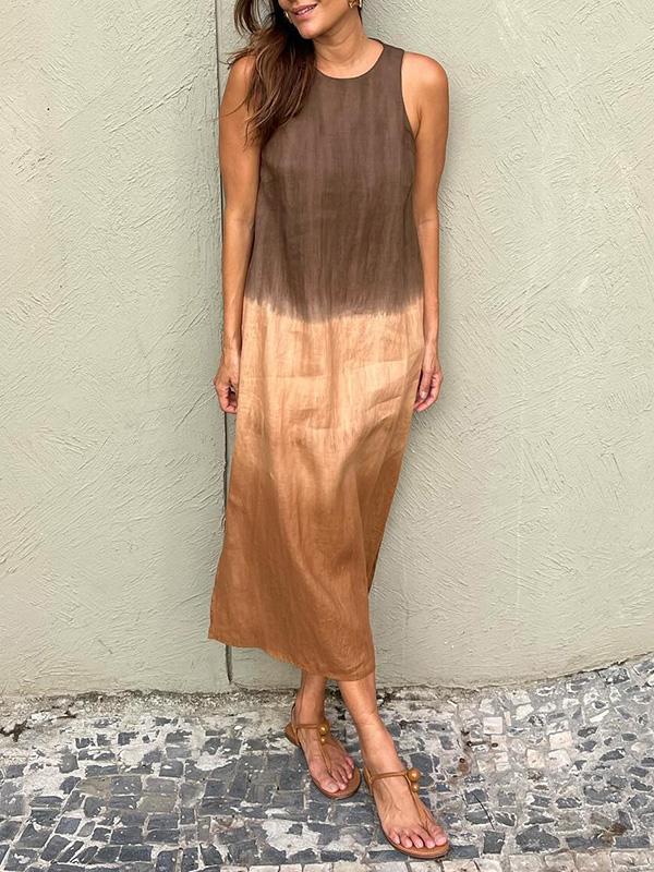  Sylvia™  – Sleeveless Ombre Midi Dress