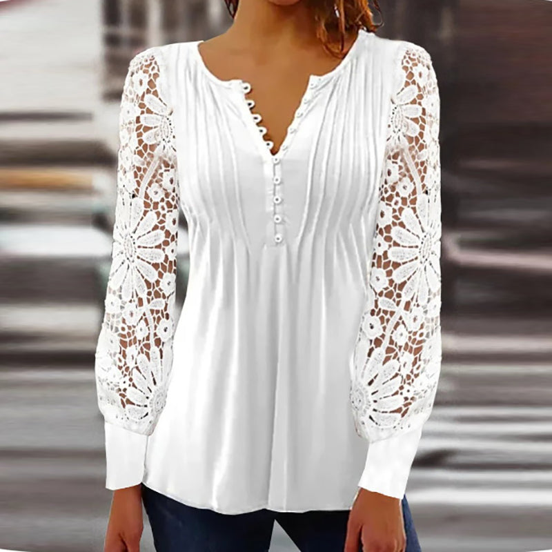 Sylvia™| Sophisticated Long-Sleeve Blouse