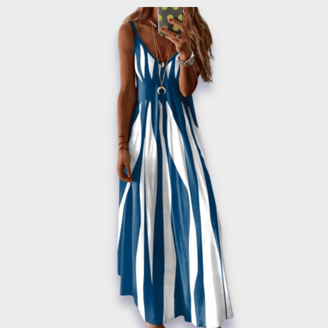 Sylvia™ – Striped Sleeveless Maxi Dress