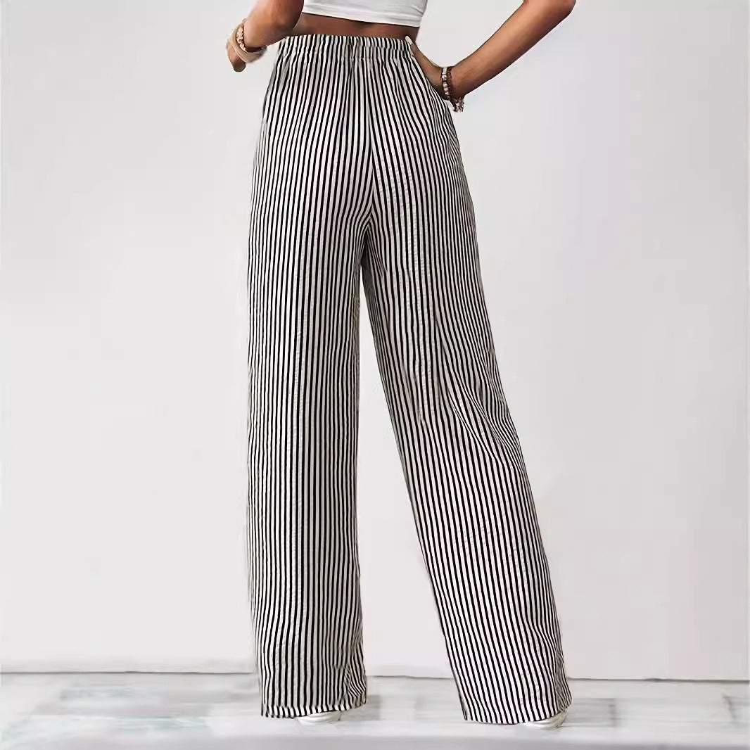 Sylvia™ – Wide-Leg Striped Trousers